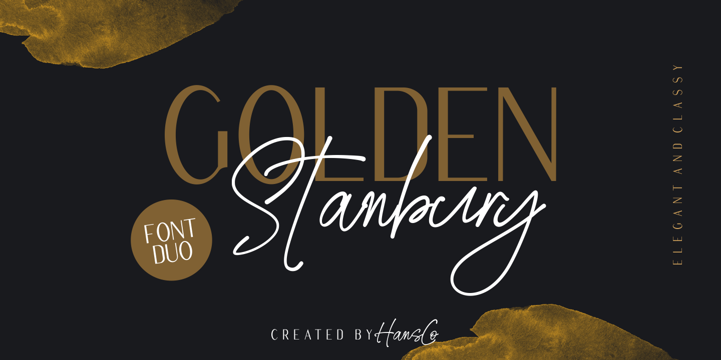 Пример шрифта Golden Stanbury #1